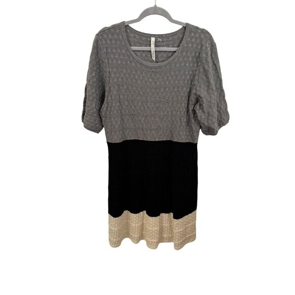 Boutique gray,black, and cream dress size 1xl - Picture 1 of 3